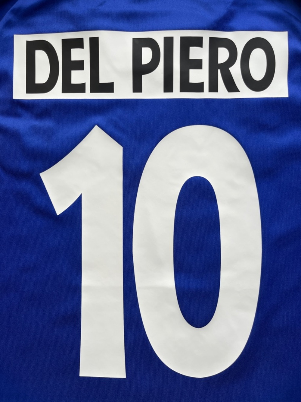 Del Piero #10 Juventus Retro Blue Soccer Jersey 1995/1996 UCL Yellow Star - Picture 2 of 6